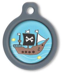 Blucky Pirate Turquoise Blue Dog Tag medium