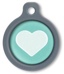 Blucky Heart Turquoise Green Dog Tag medium - dogshop