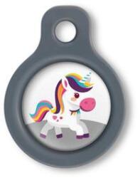 Blucky Unicorn White Dog Tag small - dogshop