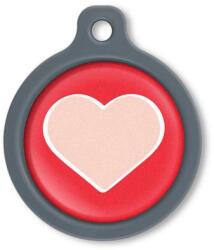 Blucky Heart Red Dog Tag large - dogshop