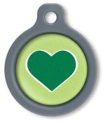 Blucky Heart Lime Green Dog Tag medium - dogshop
