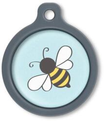 Blucky Bee Turquoise Blue Dog Tag large