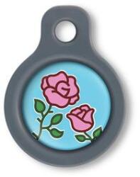 Blucky Blooming Rose Turquoise Blue Dog Tag small - dogshop