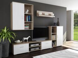  Nappali bútor szett Bútorok Felépítmény Ikar sonoma fehér TV szekrény