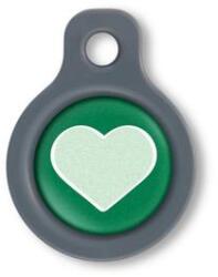 Blucky Heart Dark Green Dog Tag small - dogshop