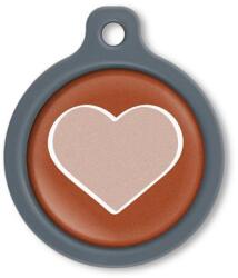 Blucky Heart Brown Dog Tag large - dogshop