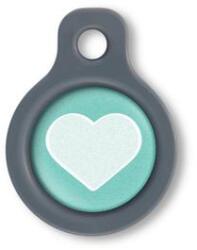 Blucky Heart Turquoise Green Dog Tag small - dogshop