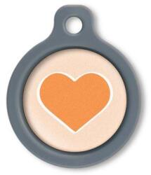 Blucky Heart Pastel Orange Dog Tag medium - dogshop