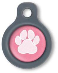 Blucky Wild Paw Dark PInk Dog Tag small - dogshop