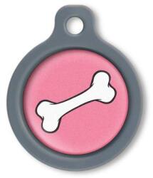 Blucky Bone Dark Pink Dog Tag medium - dogshop