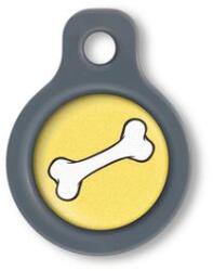 Blucky Bone Yellow Dog Tag small - dogshop