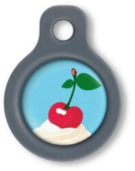 Blucky Sweet Cherry Turquoise Blue Dog Tag small - dogshop