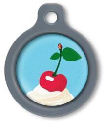Blucky Sweet Cherry Turquoise Blue Dog Tag medium - dogshop