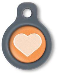 Blucky Heart Orange Dog Tag small - dogshop
