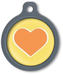 Blucky Heart Yellow Dog Tag large - dogshop
