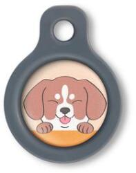 Blucky Happy Pup Pastel Orange Dog Tag small - dogshop