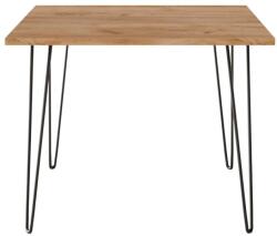  HAIRPIN asztal 90 x 90 cm konyhába, nappaliba, étkezőbe, kézműves tölgyfa