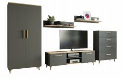  BÚTOR antracit artisan NORD 2 tölgyfa felső szekrény NAPPALI Skandináv stílus