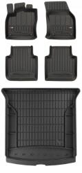  3D gumiszőnyeg szett Skoda Kodiaq 2016-tól, fekete színben