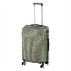 Leziter TraveLux Pro közepes bőrönd keményfedeles 68x45x25 cm olajzöld (8016-OG24)