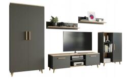  BÚTOR NORD fali szekrény artisan tölgy/antracit NAPPALI Skandináv stílus