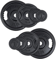 inSPORTline Olimpiai súlytárcsák készlete inSPORTline Castblack 2-20 KG (CASTBLACK-OL-20) Súlytárcsa