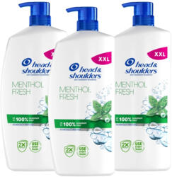 Head & Shoulders Menthol Fresh korpásodás elleni sampon (3x800 ml)