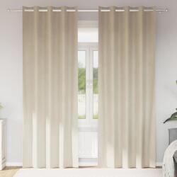 vidaXL Sötétítő függönyök 2 pcs Krém 140 x 225 cm Bársony (4107180)