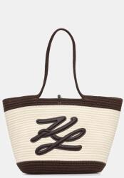 Karl Lagerfeld pamut táska K/AUTOGRAPH - bézs Univerzális méret