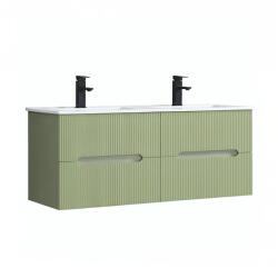 Leziter Trent 120 dulap de baie inferior cu chiuvetă ceramică (4 sertare) verde măslin verde fistic (TRENT120AZVZ)