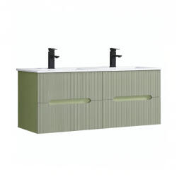 Leziter Trent 120 dulap de baie inferior cu chiuvetă ceramică (4 sertare) verde fistic - verde oliv (TRENT120AVZZ)