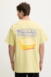 adidas Originals pamut póló Butter - sárga XL