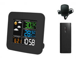 Bravo B-5154BK Digitális Meteorológiai állomás, Fekete Bel- és Kültéri Használatra