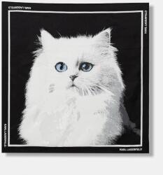 Karl Lagerfeld selyem kendő IKON - fekete Univerzális méret - answear - 40 990 Ft
