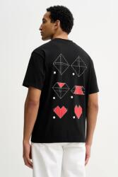 HUGO pamut póló Dalentin - fekete S