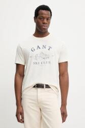 Gant pamut póló - bézs XXL - answear - 27 990 Ft