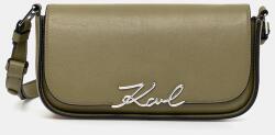 Karl Lagerfeld bőr táska K/SIGNATURE - zöld Univerzális méret - answear - 101 090 Ft