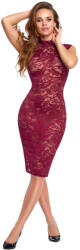Cottelli Collection - rochie din dantelă transparentă (burgund) (27189793021) - desirel