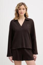 KARL LAGERFELD pamut hosszúujjú HOTEL KARL - barna XS