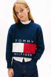 Tommy Hilfiger gyerek pamut pulóver - sötétkék 116