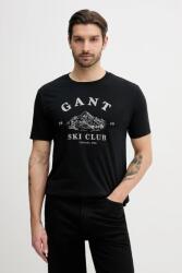 Gant pamut póló - fekete XXL - answear - 27 990 Ft