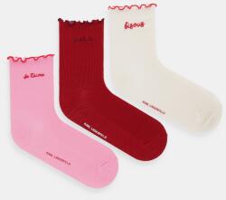Karl Lagerfeld zokni KARL SLOGAN 3 pár - rózsaszín 35-38