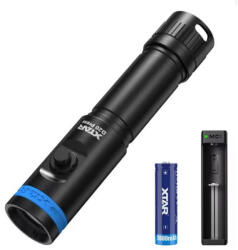 XTAR D20 PRESS 1200 SET búvárlámpa, 100m vízálló, 1200 lumen (XTAR-D20-PRESS)