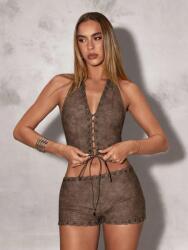 Shein XC36309 Shein Rövidnadrág Öko-bőr Rövidnadrág (41) Xs