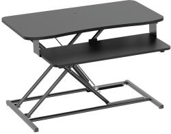 LogiLink Ülő/álló Asztali Átalakító Billentyűzet Tálcával, 15 Kg-ig, Állítható, Fekete EO0053