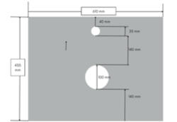 Welland fürdőszobabútor munkalap - kvarc kompizit - 60 x 45.5 cm (fekete)