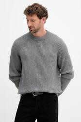 BOSS Orange gyapjú pulóver - szürke S