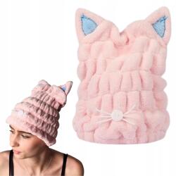 Deni Carte Törölköző Gyorsan Száradó Turbán Sapka Macska Mikroszálas Nedvszívó (75892)