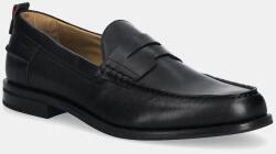 HUGO bőr mokaszin Varian - fekete Férfi 44