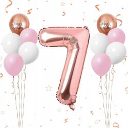  Lufik gyerekeknek 7. születésnapra latex 100cm 11db-os szett